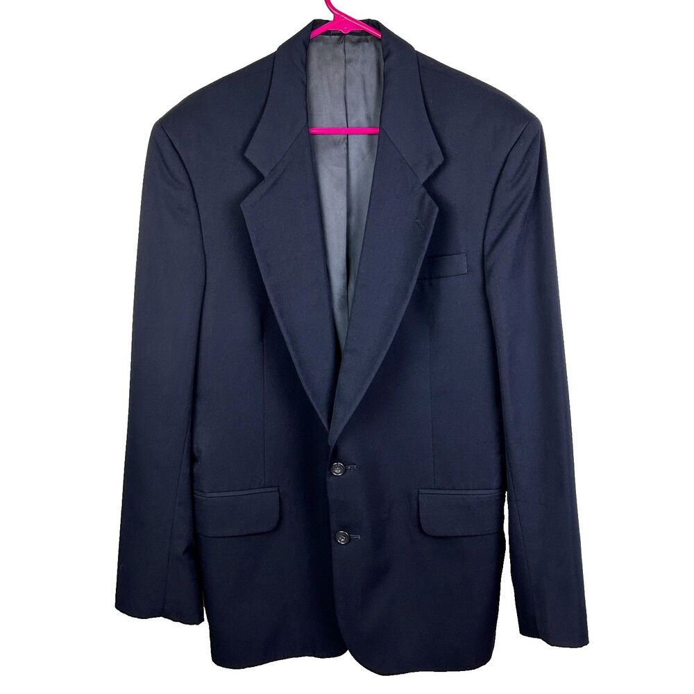 Oscar De La Renta Black Classic Sport Coat Blazer Jacket Formal Career Mens 41 L